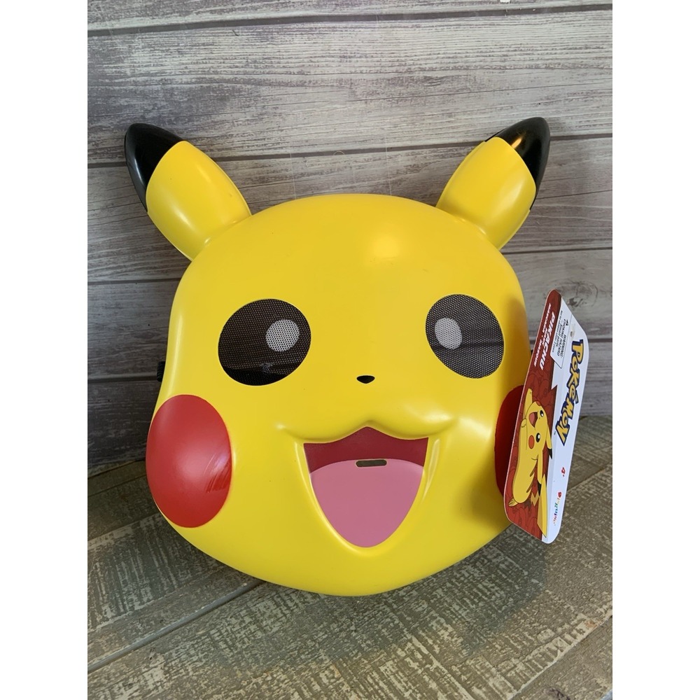 Pokémon Pikachu New Plastic Mask by Disguise 2019 Halloween With Strap NWT‎